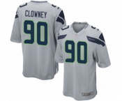 Men's Seattle Seahawks #90 Jadeveon Clowney Game Grey Alternate Football Jersey