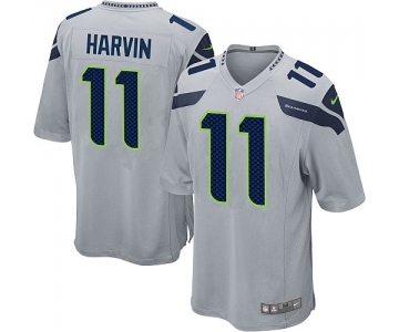 nike nfl jerseys seattle seahawks #11 harvin grey[game]