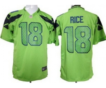 nike nfl jerseys seattle seahawks #18 sidney rice green[game]