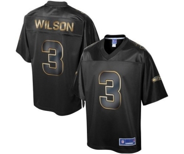 nike nfl jerseys seattle seahawks #3 wilson black gold collection[game]