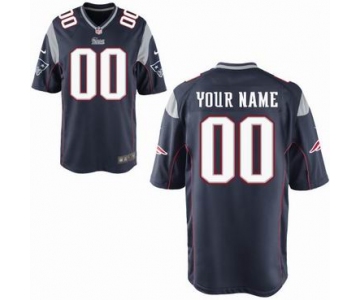 Nike nfl jerseys New England Patriots Customized Game blue Jersey