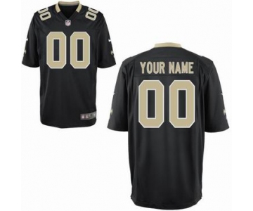 Nike nfl jerseys New Orleans Saints Customized Game black Jersey