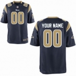 Nike nfl jerseys St. Louis Rams Customized Game blue Jersey