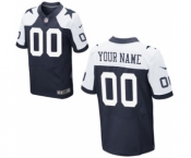 Men Nike Nfl Jerseys Dallas Cowboys Customized Elite Thankgivings Blue Jersey