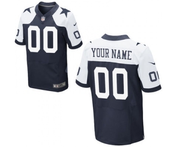 Men Nike Nfl Jerseys Dallas Cowboys Customized Elite Thankgivings Blue Jersey