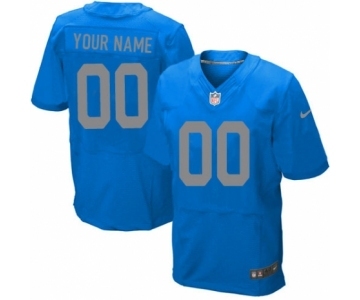 Men Nike Nfl Jerseys Detroit Lions Customized Elite Blue Jersey[New]