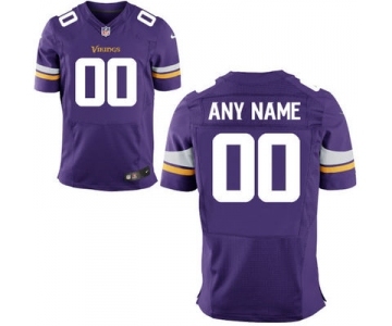 Men Nike Nfl Jerseys Minnesota Vikings Customized Elite Purple Jersey