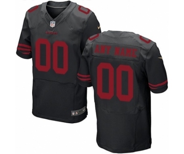 Men Nike Nfl Jerseys San Francisco 49ers Customized Elite Black Jersey