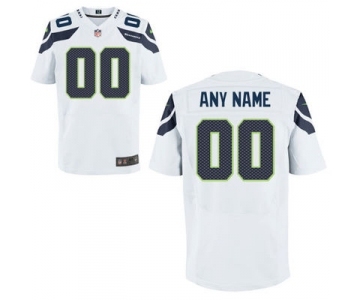 Men Nike Nfl Jerseys Seattle Seahawks Customized Elite White Jersey