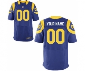 Men Nike Nfl Jerseys St. Louis Rams Customized Elite Alternate Blue Jersey