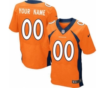 Men Nike nfl Jerseys Denver Broncos Customized Elite Orange Jersey