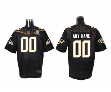 Nike Baltimore Ravens Customized Black 2016 Pro Bowl Men's Stitched Jerseys[Elite]