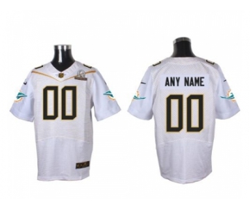 Nike Miami Dolphins Customized white 2016 Pro Bowl Men's Stitched Jerseys[Elite]