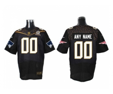 Nike New England Patriots Customized Black 2016 Pro Bowl Men's Stitched Jerseys[Elite]