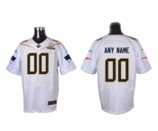 Nike New England Patriots Customized white 2016 Pro Bowl Men's Stitched Jerseys[Elite]