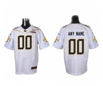 Nike New Orleans Saints Customized white 2016 Pro Bowl Men's Stitched Jerseys[Elite]