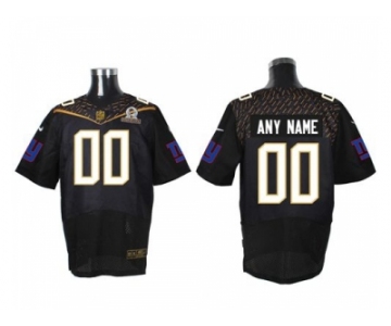 Nike New York Giants Customized Black 2016 Pro Bowl Men's Stitched Jerseys[Elite]