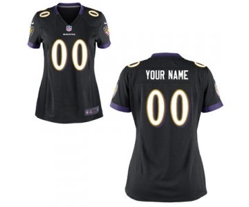 Women Nike Nfl Jerseys Baltimore Ravens Customized Black Jersey