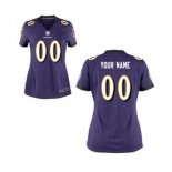 Women Nike Nfl Jerseys Baltimore Ravens Customized Purple Jersey