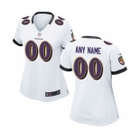 Women Nike Nfl Jerseys Baltimore Ravens Customized White Jersey