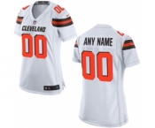 Women Nike Nfl Jerseys Cleveland Browns Customized White Jersey