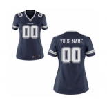 Women Nike Nfl Jerseys Dallas Cowboys Customized Blue Jersey