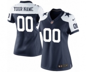 Women Nike Nfl Jerseys Dallas Cowboys Customized Thankgivings Blue Jersey