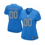 Women Nike Nfl Jerseys Detroit Lions Customized Blue Jersey[New]