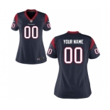 Women Nike Nfl Jerseys Houston Texans Customized Blue Jersey