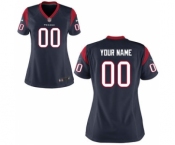 Women Nike Nfl Jerseys Houston Texans Customized Blue Jersey