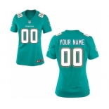 Women Nike Nfl Jerseys Miami Dolphins Customized Green Jersey