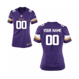 Women Nike Nfl Jerseys Minnesota Vikings Customized Purple Jersey