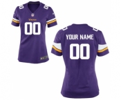 Women Nike Nfl Jerseys Minnesota Vikings Customized Purple Jersey