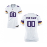 Women Nike Nfl Jerseys Minnesota Vikings Customized White Jersey