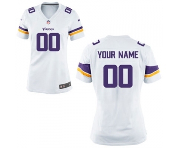 Women Nike Nfl Jerseys Minnesota Vikings Customized White Jersey