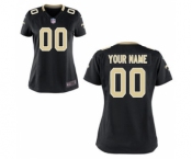 Women Nike Nfl Jerseys New Orleans Saints Customized Black Jersey