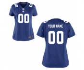 Women Nike Nfl Jerseys New York Giants Customized Blue Jersey