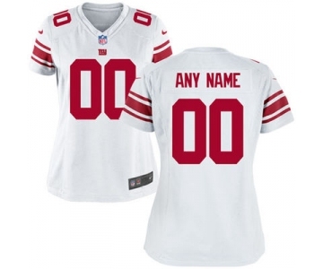 Women Nike Nfl Jerseys New York Giants Customized White Jersey