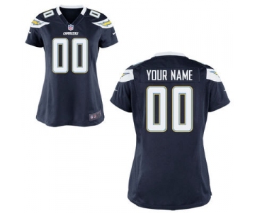 Women Nike Nfl Jerseys San Diego Chargers Customized Blue Jersey