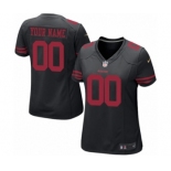 Women Nike Nfl Jerseys San Francisco 49ers Customized Black Jersey