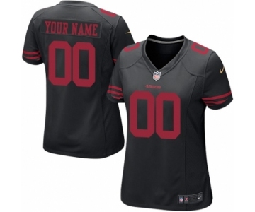 Women Nike Nfl Jerseys San Francisco 49ers Customized Black Jersey