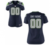 Women Nike Nfl Jerseys Seattle Seahawks Customized Blue Jersey