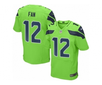 Men Nike Seattle Seahawks 12th Fan Elite Green Rush NFL Jerseys