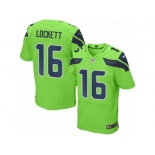 Men Nike Seattle Seahawks #16 Tyler Lockett Elite Green Rush NFL Jerseys