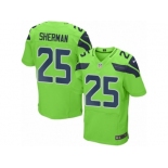 Men Nike Seattle Seahawks #25 Richard Sherman Elite Green Rush NFL Jerseys