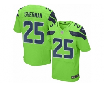 Men Nike Seattle Seahawks #25 Richard Sherman Elite Green Rush NFL Jerseys