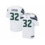 Men Nike Seattle Seahawks #32 Chris Carson Elite White NFL Jersey