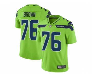 Men Nike Seattle Seahawks #76 Duane Brown Elite Green Rush Vapor Untouchable NFL Jersey