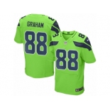 Men Nike Seattle Seahawks #88 Jimmy Graham Elite Green Rush NFL Jerseys