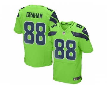 Men Nike Seattle Seahawks #88 Jimmy Graham Elite Green Rush NFL Jerseys